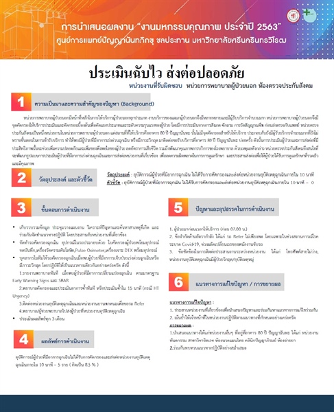 ประเมินฉับไว ส่งต่อปลอดภัย