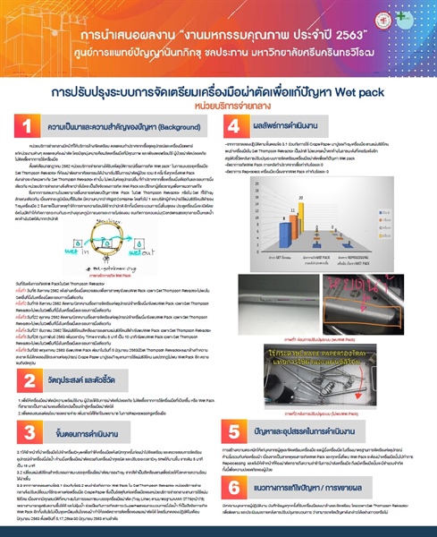 การปรับปรุงระบบการจัดเตรียมเครื่องมือผ่าตัดเพื่อแก้ปัญหา Wet pack