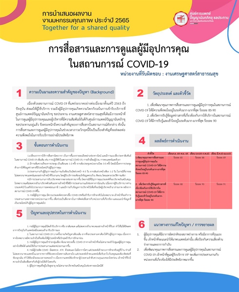 การสื่อสารและการดูแลผู้มีอุปการคุณในสถานการณ์ COVID-19