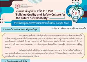 การพัฒนารูปแบบการรายงานความเสี่ยงผ่าน Google form