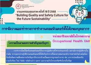 การประเมินความเสี่ยงทางการยศาสตร์ในบุคลากรที่ทำงานคอมพิวเตอร์
