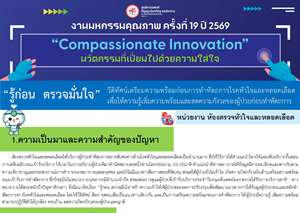 “รู้ก่อน ตรวจมั่นใจ”วีดิทัศน์เตรียมความพร้อมก่อนการทำหัตถการโรคหัวใจและหลอดเลือดเพื่อให้ความรู้เพิ่มความพร้อมและลดความกังวลของผู้ป่วยก่อนทำหัตถการ